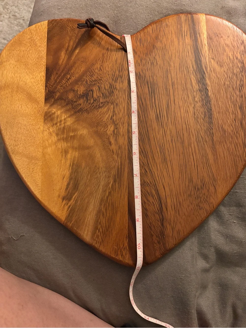 acacia swimwear Heart-Shaped Wooden Serving Board in Natural Brown Tones